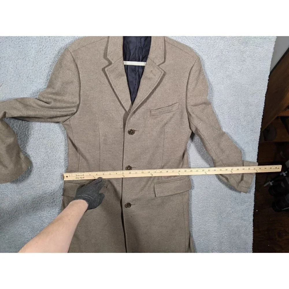 J Crew Ludlow Topcoat Mens 40R Wool & Cashmere Overcoat Long Coat